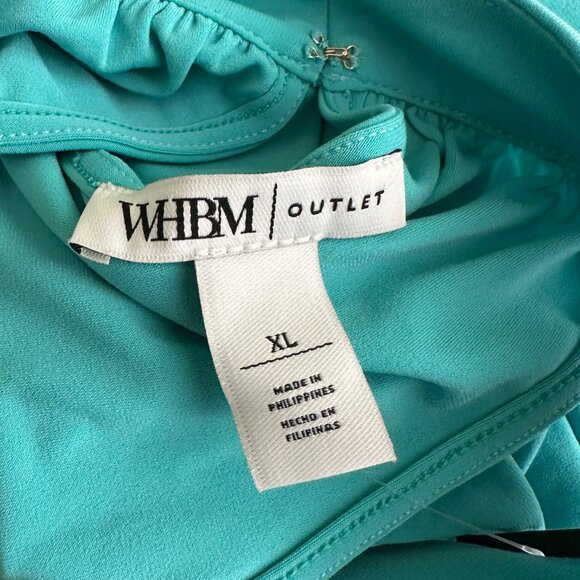 NWT White House Black Market Sleeveless Cross Front Halter Top Cruise XL #WHBM34 - Picture 4 of 9